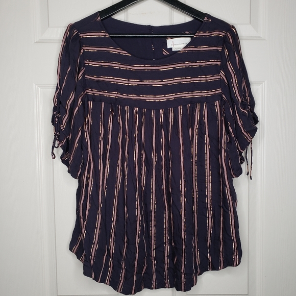 Anthropologie oversized striped blouse - Picture 2 of 5
